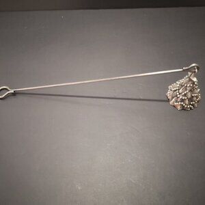 Unbranded Pewter Christmas Tree Shaped Candle Snuffer with 10" Handle